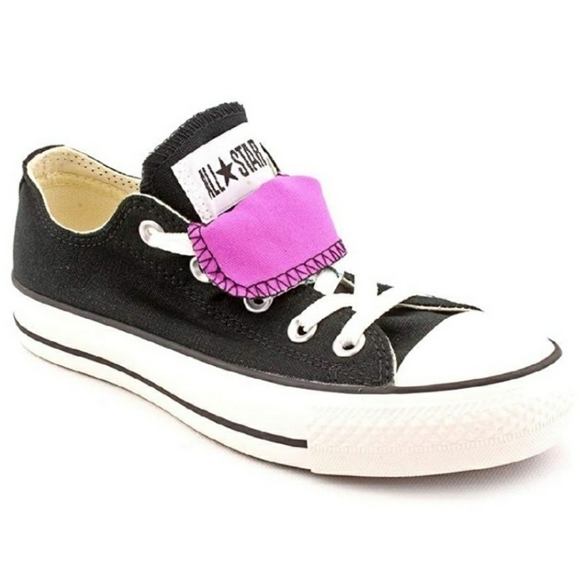 converse purple double tongue ox